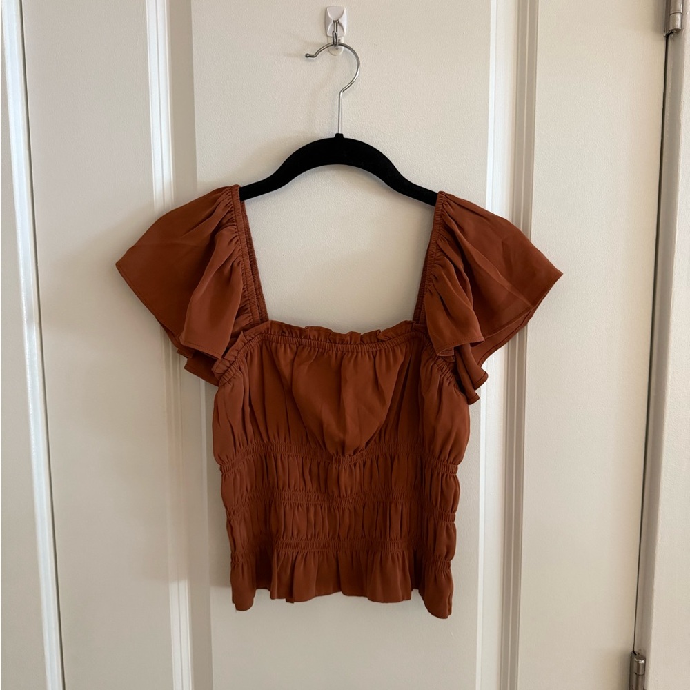 Abercrombie Smocked Square-Neck Top